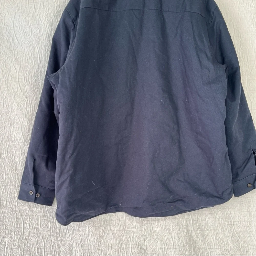 Line of Trade Shirt Jacket Shacket Men 3X Navy Blue Quilted Insulated Work Coat